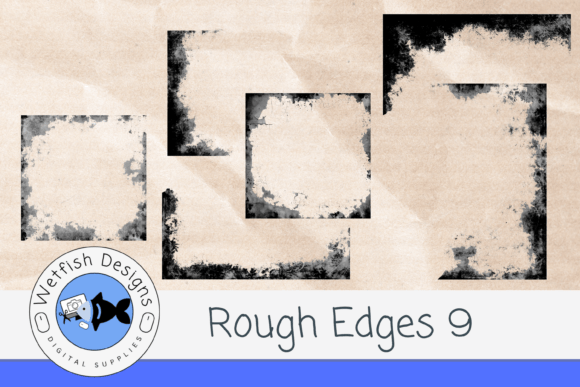 Download 6 Distressed PNG Texture Edges (Set 9) - Premium Resources